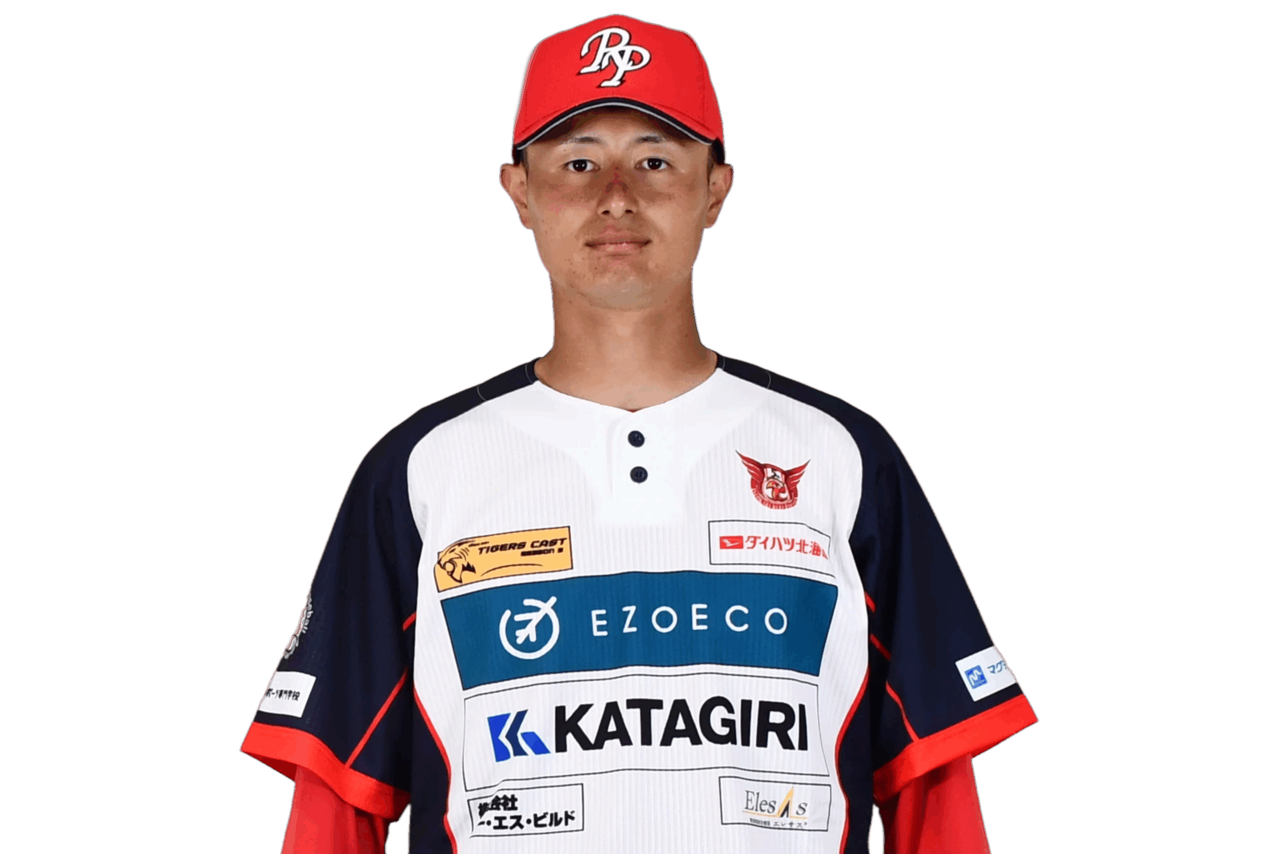 背番号7の佐藤　大選手がユニフォーム姿で正面を向いている